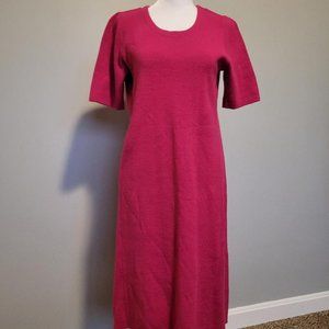 Ann Taylor Factory Pink Knit Short Sleeve Dress